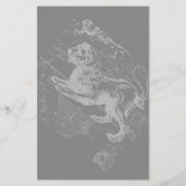 Chrome wie Leo Zodiac Constellation Map Hevelius Flyer (Hinten)