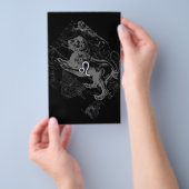 Chrome wie Leo Zodiac Constellation Map Hevelius Flyer (Handgriff)