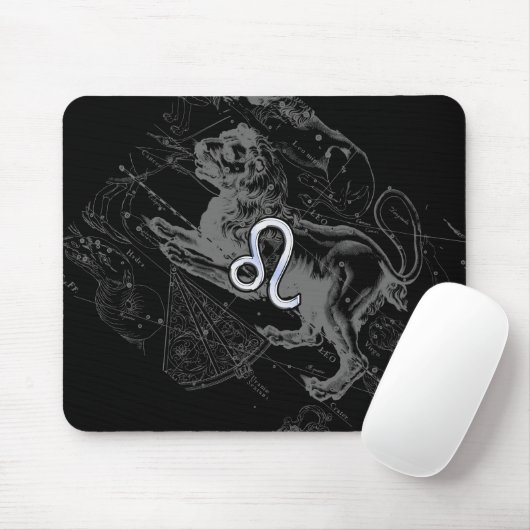 Chrome wie Leo Zodiac Sign auf Hevelius 1690 Mousepad (Mit Mouse)