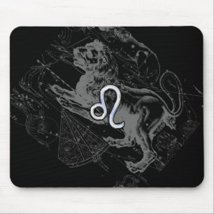 Chrome wie Leo Zodiac Sign auf Hevelius 1690 Mousepad