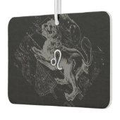 Chrome wie Leo Zodiac Sign auf Hevelius Autolufterfrischer (Links)