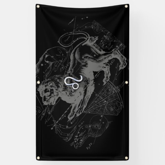 Chrome wie Leo Zodiac Sign auf Hevelius Banner (Vertikal)