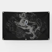 Chrome wie Leo Zodiac Sign auf Hevelius Banner (Horizontal)