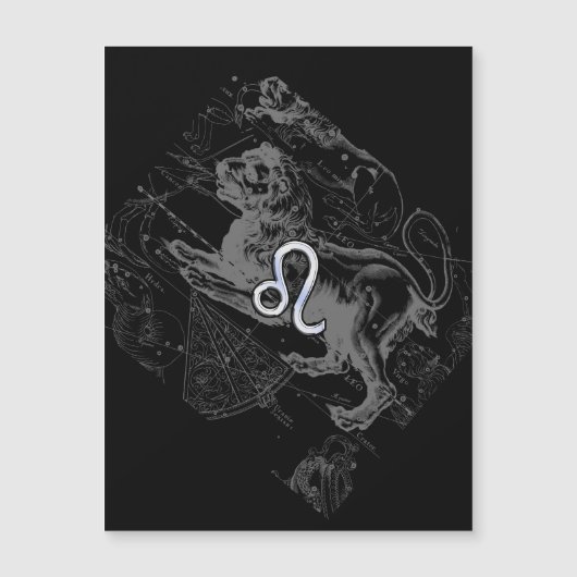 Chrome wie Leo Zodiac Sign auf Hevelius Magnetkarte (Vorderseite)