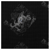 Chrome wie Leo Zodiac Sign auf Hevelius Stoff (Nahaufnahme)