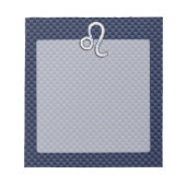 Chrome wie Leo Zodiac Sign Blue Carbon Fibre Notizblock (Vorderseite)
