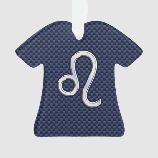 Chrome wie Leo Zodiac Sign Blue Carbon Fibre Ornament (Vorderseite)