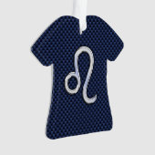 Chrome wie Leo Zodiac Sign Blue Carbon Fibre Ornament (Vorderseite)