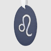 Chrome wie Leo Zodiac Sign Blue Carbon Fibre Ornament (Vorderseite)