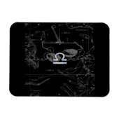 Chrome wie Libra Zodiac Sign auf Hevelius Magnet (Horizontal)