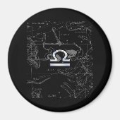 Chrome wie Libra Zodiac Sign auf Hevelius Magnet (Vorne)