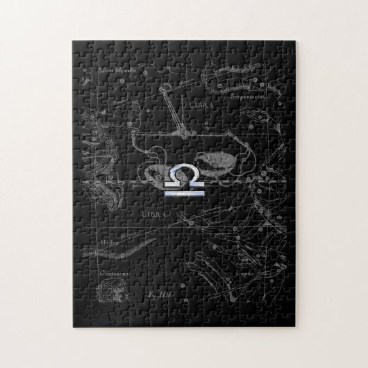 Chrome wie Libra Zodiac Sign auf Hevelius Puzzle (Vertikal)