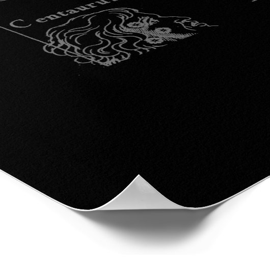 Chrome wie Libra Zodiac Symbol auf Hevelius Poster (Ecke)