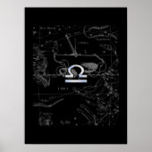 Chrome wie Libra Zodiac Symbol auf Hevelius Poster (Vorne)