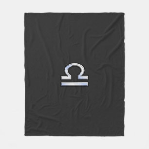 Chrome wie Libra Zodiac Symbol Schlange Hautdekor Fleecedecke