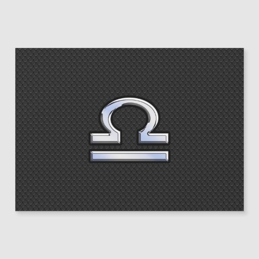 Chrome wie Libra Zodiac Symbol Schlange Hautdekor Magnetkarte (Vorderseite)