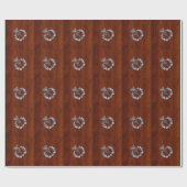 Chrome wie Mahogany Wood Grain Scottish Thistle Geschenkpapier (Flach)