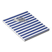 Chrome Wie Mermaid auf nautischen Streifen Notizblock (angewinkelt)