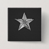 Chrome wie Nautical Star auf Kohlenstofffaser Button (Vorderseite)