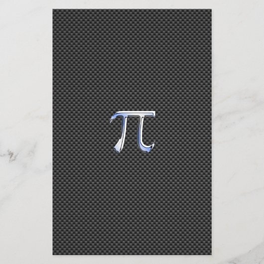 Chrome wie Pi-Symbol auf Carbon Fibre Print Flyer (Vorne)
