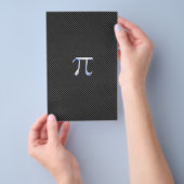 Chrome wie Pi-Symbol auf Carbon Fibre Print Flyer (Handgriff)