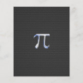 Chrome wie Pi-Symbol auf Carbon Fibre Print Flyer (Vorne)