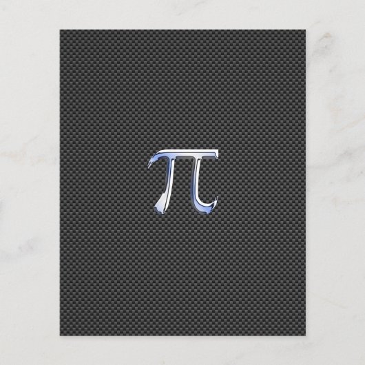 Chrome wie Pi-Symbol auf Carbon Fibre Print Flyer (Vorne)