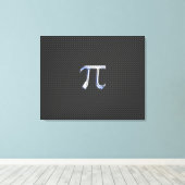Chrome wie Pi-Symbol auf Carbon Fibre Print Leinwanddruck (Insitu (Holzboden))