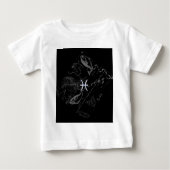 Chrome wie Pisces Zodiac Sign auf Black Hevelius Baby T-shirt (Vorderseite)