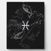 Chrome wie Pisces Zodiac Sign auf Black Hevelius Fotoplatte (Vorderseite)