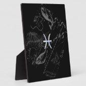 Chrome wie Pisces Zodiac Sign auf Black Hevelius Fotoplatte (Seite)