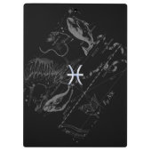 Chrome wie Pisces Zodiac Sign auf Hevelius 1690 Klemmbrett (Rückseite)