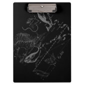 Chrome wie Pisces Zodiac Sign auf Hevelius 1690 Klemmbrett (Vorderseite)