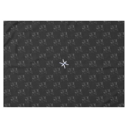 Chrome wie Pisces Zodiac Sign auf Hevelius Tischdecke (Vorderseite (Horizontal))
