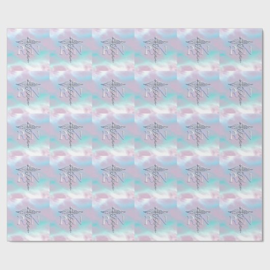 Chrome wie RN Caduceus in Mother Pearl Style Geschenkpapier (Flach)