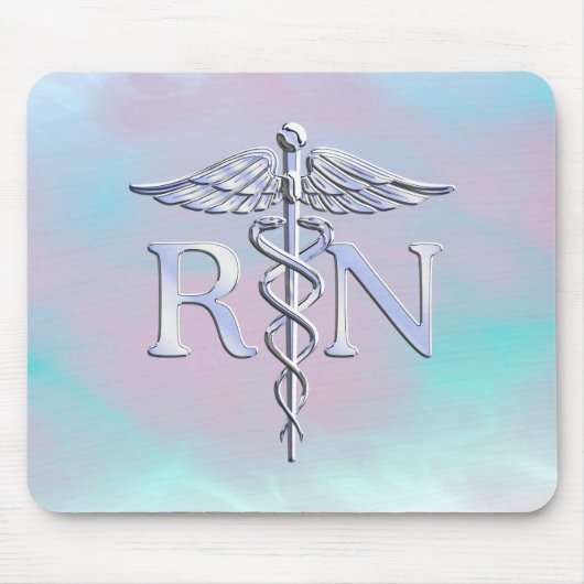 Chrome wie RN Caduceus in Mother Pearl Style Mousepad (Vorne)