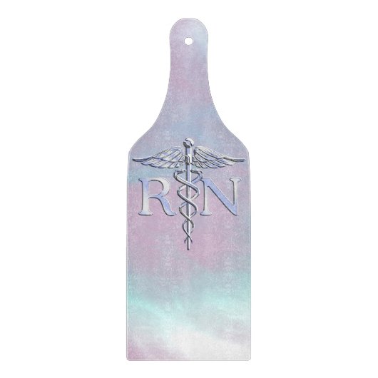 Chrome wie RN Caduceus Medical Mother Pearl Schneidebrett (Vorderseite)