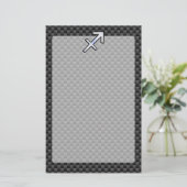 Chrome wie Sagittarius Sign Carbon Fibre Print Briefpapier (Stehend Vorderseite)