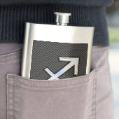 Chrome wie Sagittarius Sign Carbon Fibre Print Flachmann (Beispiel)