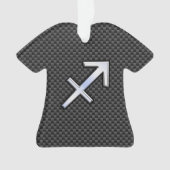 Chrome wie Sagittarius Sign Carbon Fibre Print Ornament (Vorderseite)