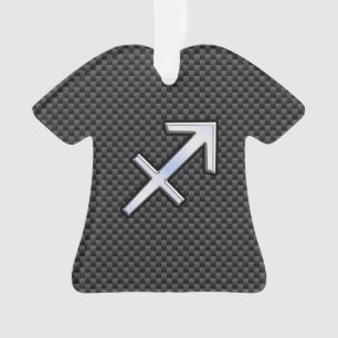 Chrome wie Sagittarius Sign Carbon Fibre Print Ornament