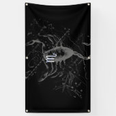 Chrome wie Scorpio Zodiac Sign auf Hevelius 1690 Banner (Vertikal)
