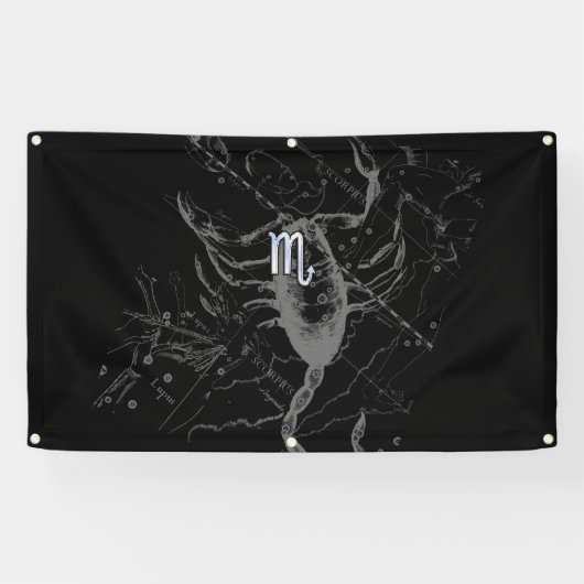 Chrome wie Scorpio Zodiac Sign auf Hevelius 1690 Banner (Horizontal)