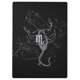 Chrome wie Scorpio Zodiac Sign auf Hevelius 1690 Klemmbrett