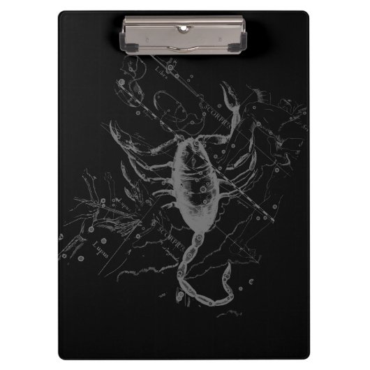 Chrome wie Scorpio Zodiac Sign auf Hevelius 1690 Klemmbrett (Vorderseite)