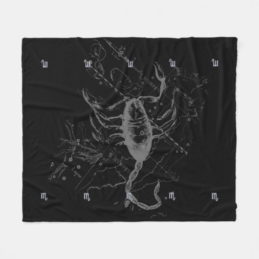 Chrome wie Scorpio Zodiac Sign auf Hevelius Dekora Fleecedecke (Vorderseite (Horizontal))