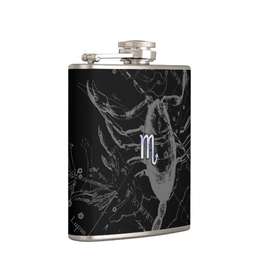 Chrome wie Scorpio Zodiac Sign auf Hevelius Flachmann (Rechts)