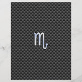 Chrome wie Scorpio Zodiac Sign Carbon Fibre Print (Vorderseite)