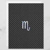 Chrome wie Scorpio Zodiac Sign Carbon Fibre Print (Vorne/Hinten)