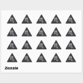Chrome wie Scorpio Zodiac Sign Carbon Fibre Print Dreieckiger Aufkleber (Blatt)